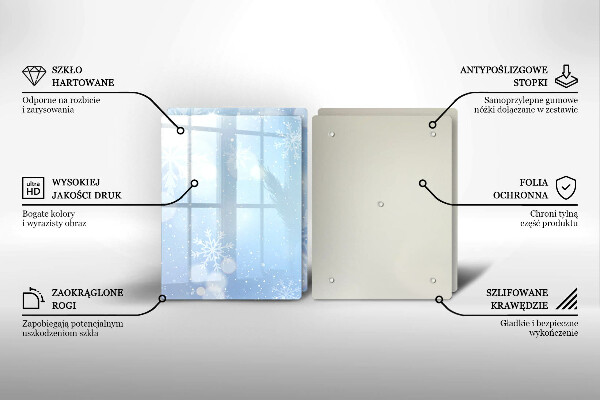 Osłona płyty indukcyjnej Zimowa tekstura