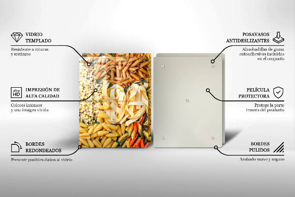 Osłona płyty indukcyjnej Różne rodzaje makaronów