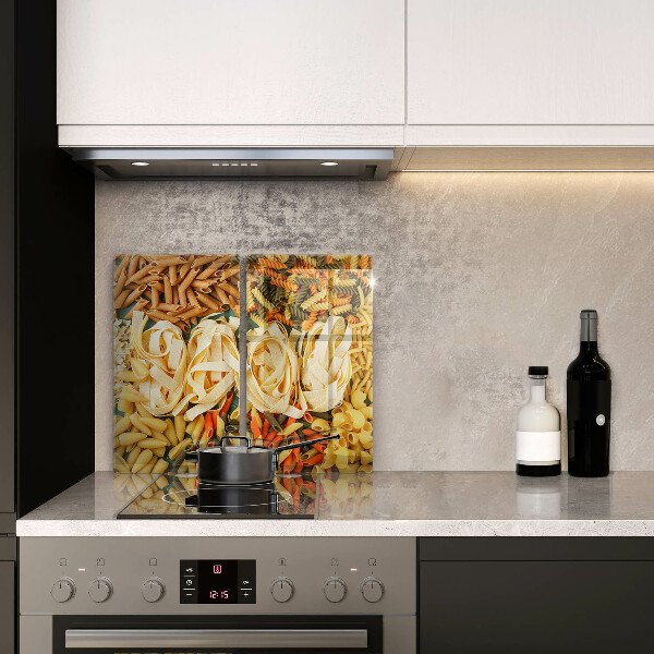 Osłona płyty indukcyjnej Różne rodzaje makaronów