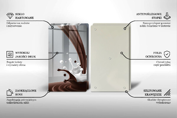 Osłona płyty indukcyjnej Mleko i czekolada