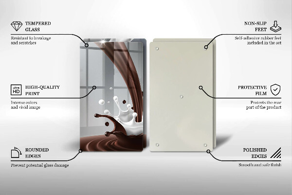 Osłona płyty indukcyjnej Mleko i czekolada