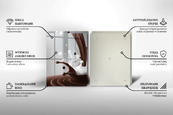 Osłona płyty indukcyjnej Mleko i czekolada