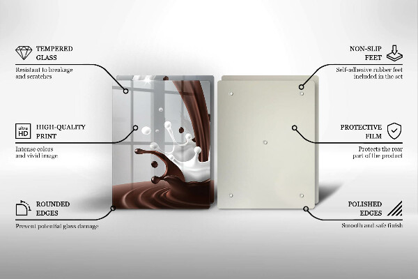 Osłona płyty indukcyjnej Mleko i czekolada