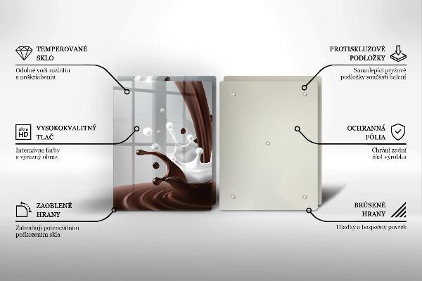 Osłona płyty indukcyjnej Mleko i czekolada