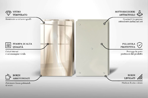 Osłona płyty indukcyjnej Kremowe lody