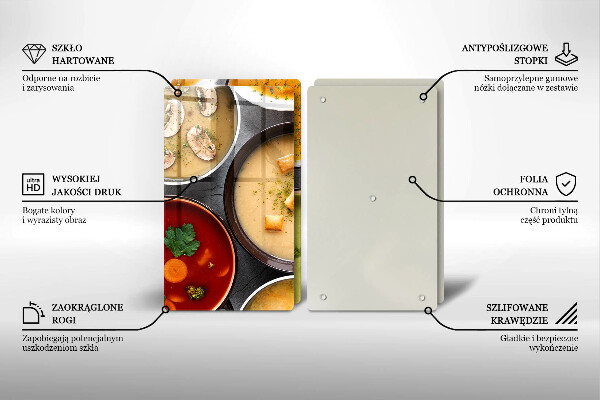 Osłona płyty indukcyjnej Kolorowe zupy