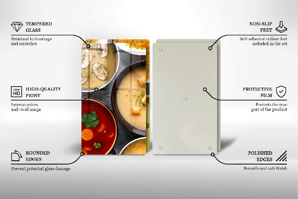 Osłona płyty indukcyjnej Kolorowe zupy