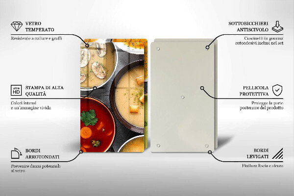 Osłona płyty indukcyjnej Kolorowe zupy