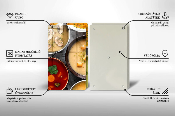 Osłona płyty indukcyjnej Kolorowe zupy