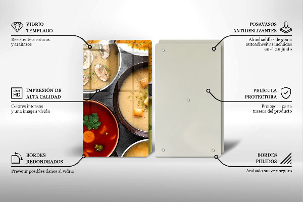 Osłona płyty indukcyjnej Kolorowe zupy
