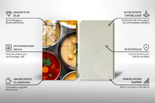 Osłona płyty indukcyjnej Kolorowe zupy