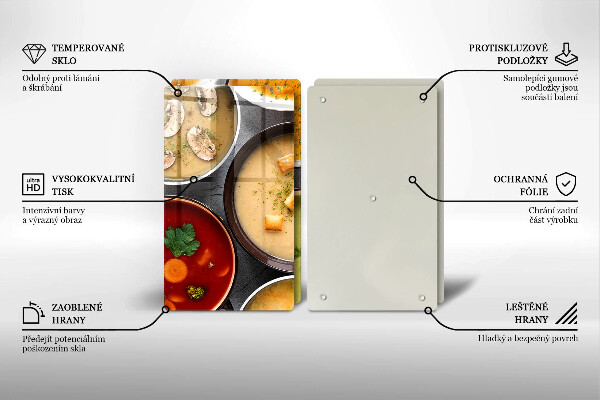 Osłona płyty indukcyjnej Kolorowe zupy