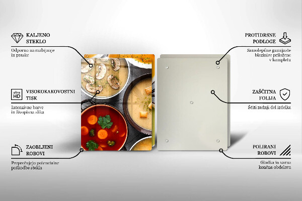 Osłona płyty indukcyjnej Kolorowe zupy