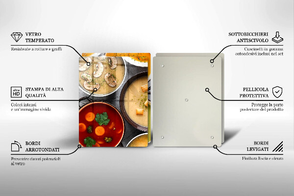 Osłona płyty indukcyjnej Kolorowe zupy