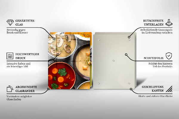 Osłona płyty indukcyjnej Kolorowe zupy