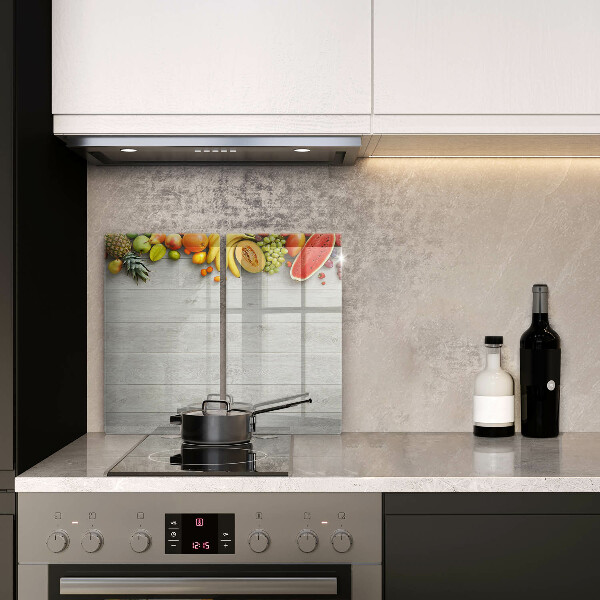 Osłona ściany przy kuchence gazowej Owoce na deskach