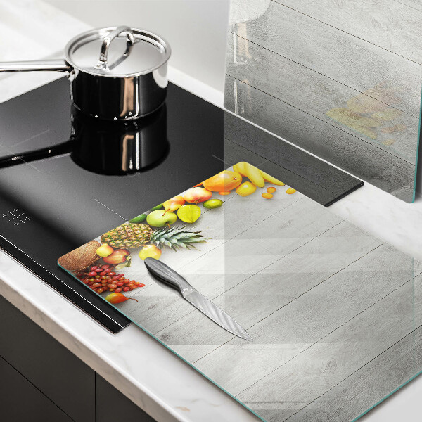 Osłona ściany przy kuchence gazowej Owoce na deskach