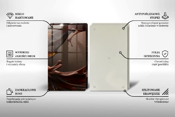 Osłona ściany przy kuchence gazowej Płynna czekolada