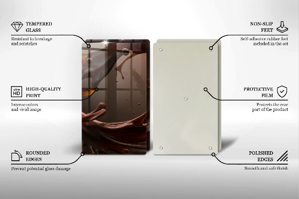 Osłona ściany przy kuchence gazowej Płynna czekolada