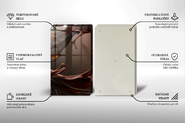 Osłona ściany przy kuchence gazowej Płynna czekolada