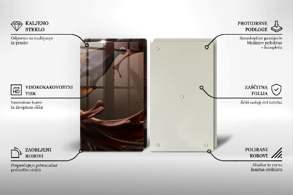 Osłona ściany przy kuchence gazowej Płynna czekolada