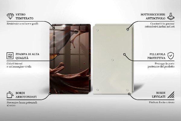 Osłona ściany przy kuchence gazowej Płynna czekolada