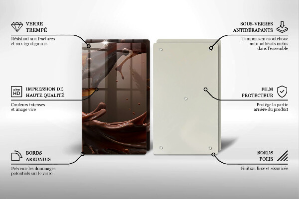 Osłona ściany przy kuchence gazowej Płynna czekolada