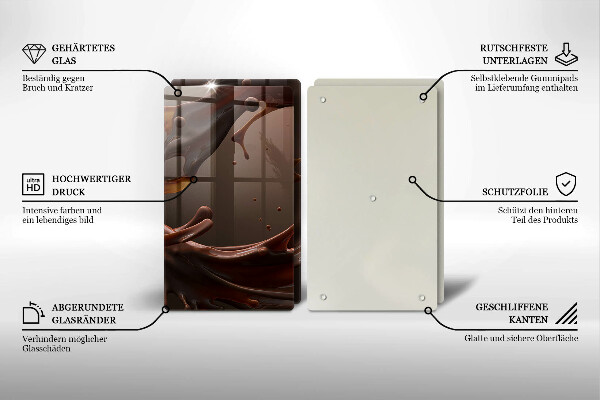 Osłona ściany przy kuchence gazowej Płynna czekolada