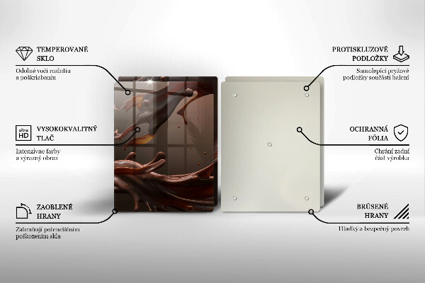 Osłona ściany przy kuchence gazowej Płynna czekolada