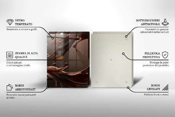 Osłona ściany przy kuchence gazowej Płynna czekolada