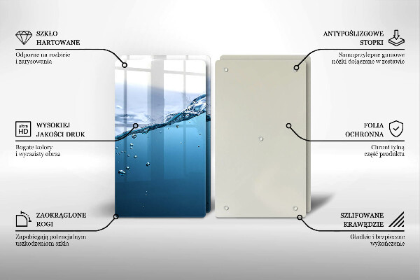 Osłona ściany przy kuchence gazowej Błękitna woda