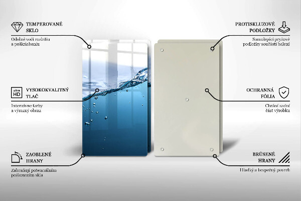 Osłona ściany przy kuchence gazowej Błękitna woda