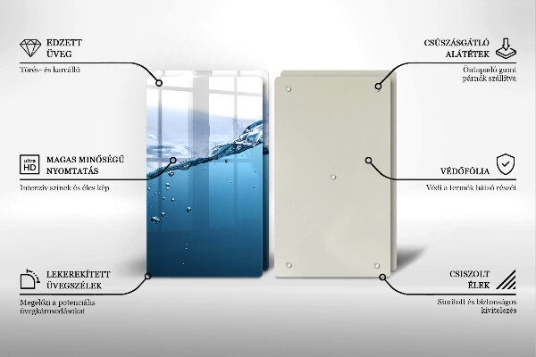 Osłona ściany przy kuchence gazowej Błękitna woda