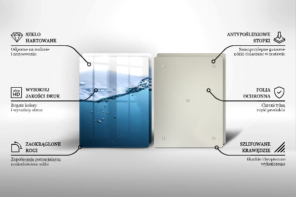 Osłona ściany przy kuchence gazowej Błękitna woda