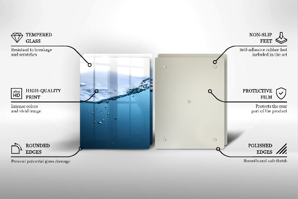 Osłona ściany przy kuchence gazowej Błękitna woda