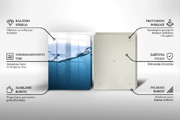 Osłona ściany przy kuchence gazowej Błękitna woda