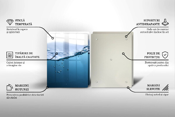 Osłona ściany przy kuchence gazowej Błękitna woda