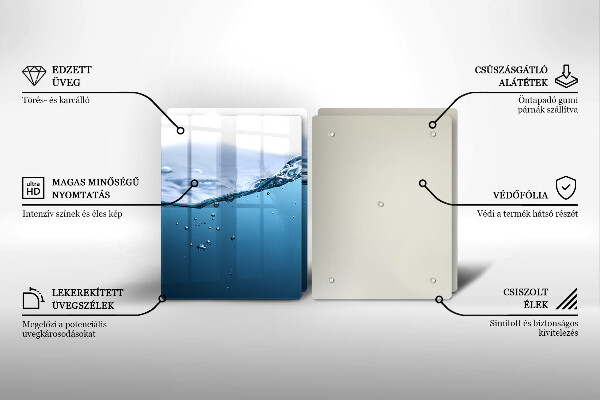 Osłona ściany przy kuchence gazowej Błękitna woda