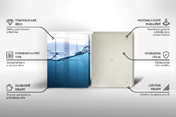 Osłona ściany przy kuchence gazowej Błękitna woda