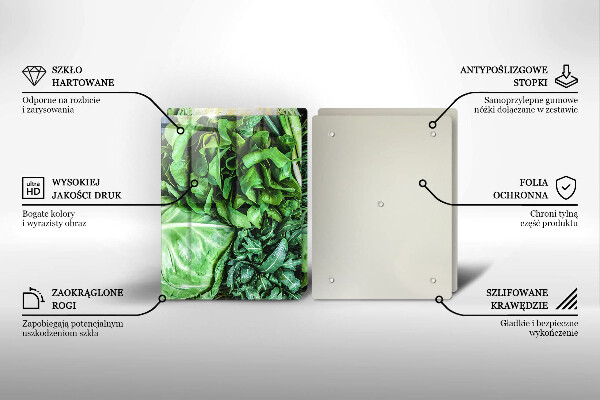 Osłona ściany przy kuchence gazowej Zielone warzywa