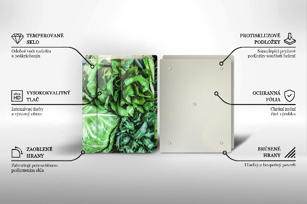 Osłona ściany przy kuchence gazowej Zielone warzywa