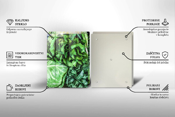 Osłona ściany przy kuchence gazowej Zielone warzywa