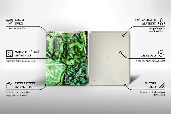 Osłona ściany przy kuchence gazowej Zielone warzywa