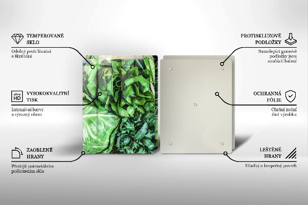 Osłona ściany przy kuchence gazowej Zielone warzywa