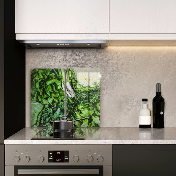 Osłona ściany przy kuchence gazowej Zielone warzywa