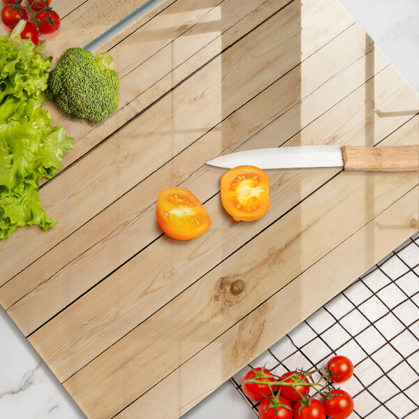 Osłona ściany przy kuchence gazowej Delikatne drewniane deski