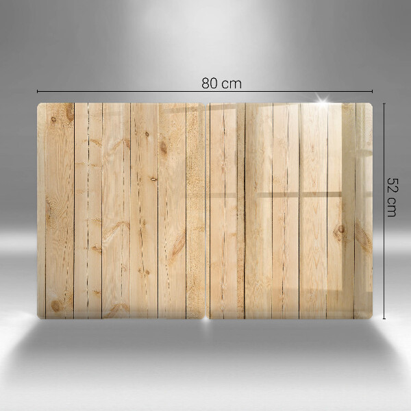 Osłona ściany przy kuchence gazowej Delikatne drewniane deski