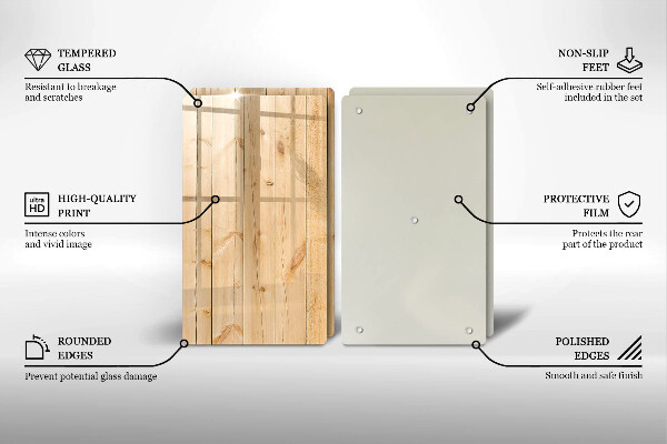 Osłona ściany przy kuchence gazowej Delikatne drewniane deski