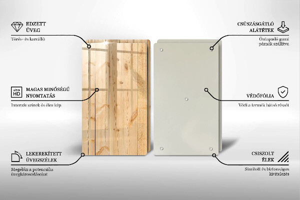 Osłona ściany przy kuchence gazowej Delikatne drewniane deski