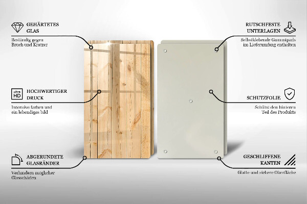 Osłona ściany przy kuchence gazowej Delikatne drewniane deski